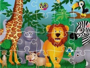 King of Jungle Jigsaw Puzzle Game