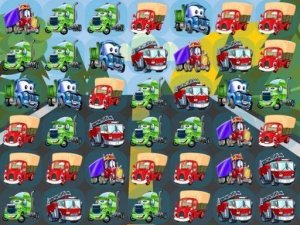 Cartoon Trucks Match 3 Puzzle Game